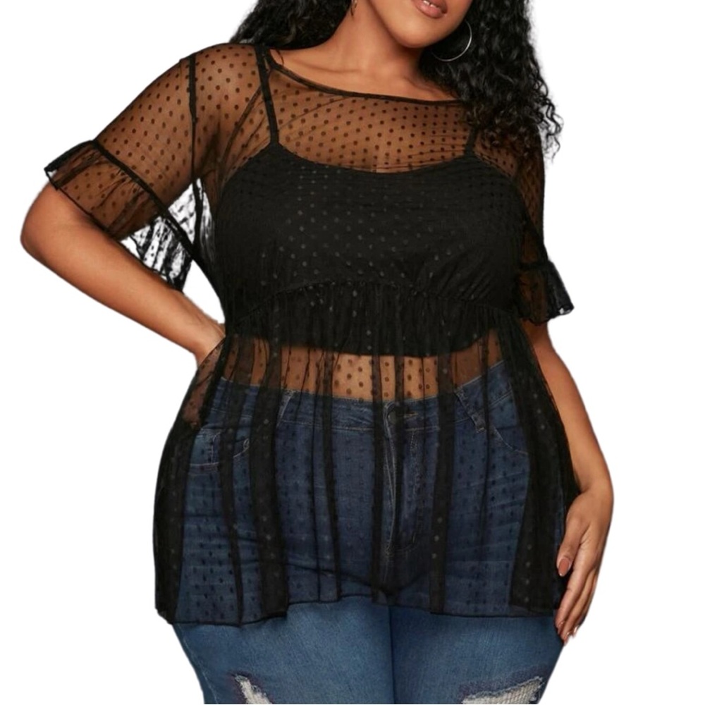 🖤 PLUS Peplum Top 🖤 - Picture 5 of 8
